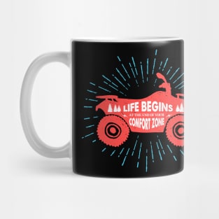 Life begins at the end of your comfort zone adventure gift Mug